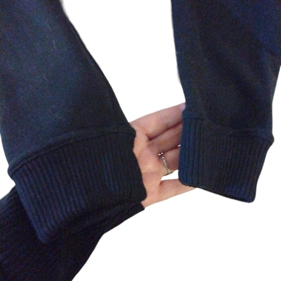 Per Se Sport Black & Gray Knit Medium Weight Pocketed Zip Up Jacket L - Picture 6 of 9